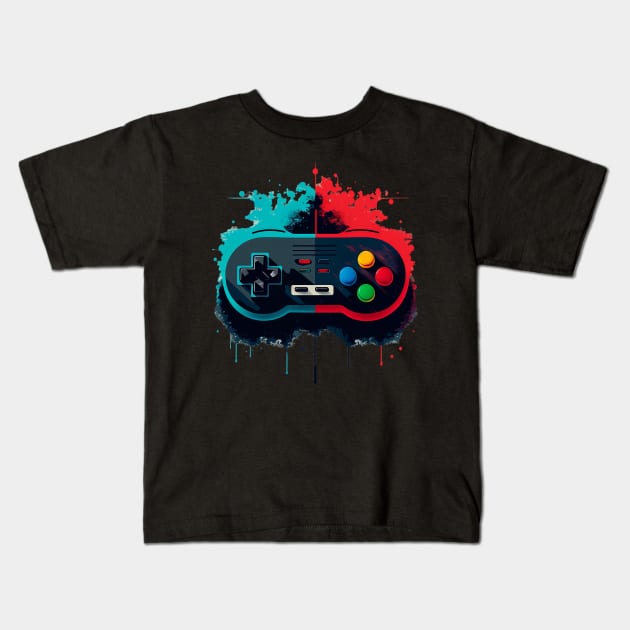 Retro Video Game Controller I Kids T-Shirt by 20th Century Tees